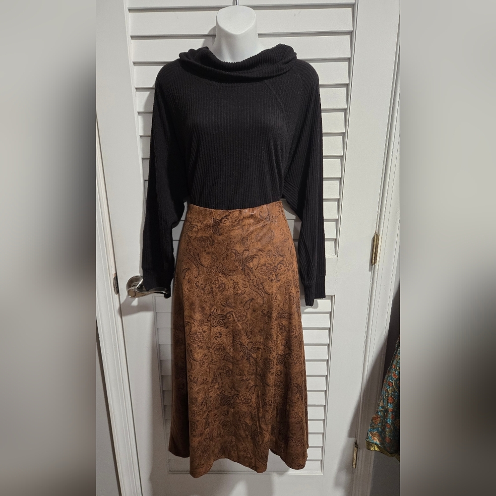 Vintage Christopher & Banks Brown Paisley Skirt